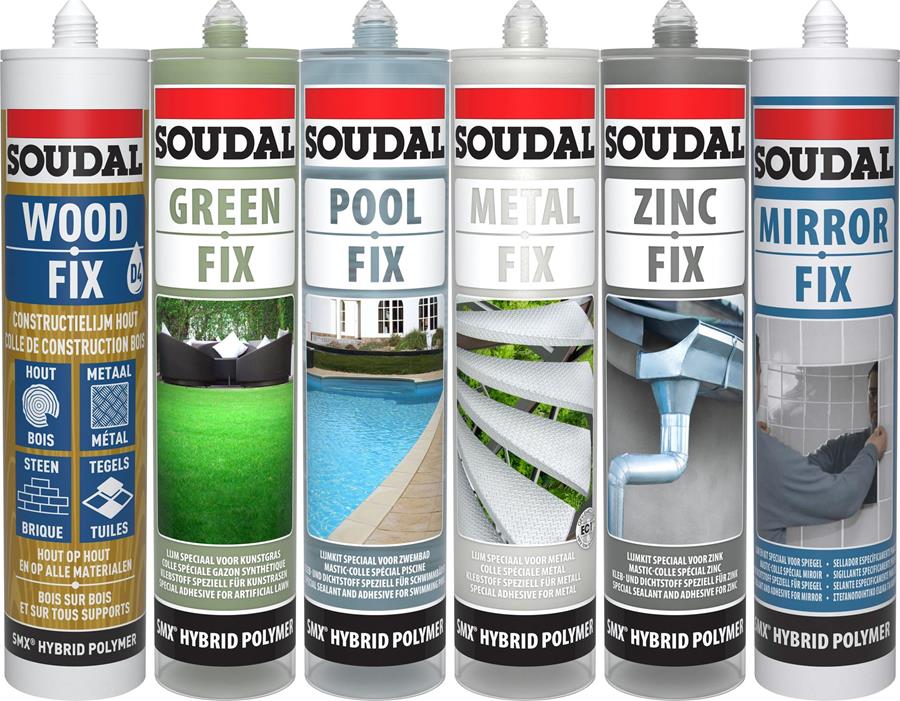 Adhésifs hybrides Fix-range de Soudal