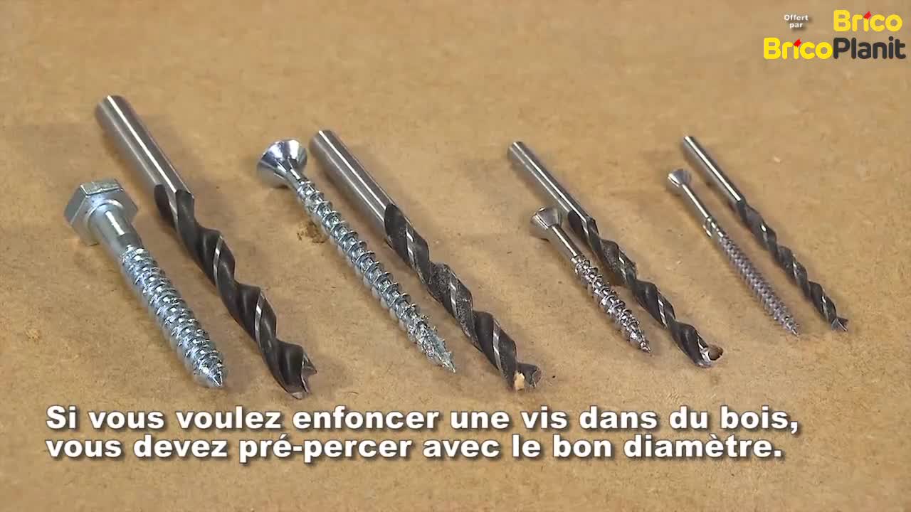 Toujours le bon foret à la main